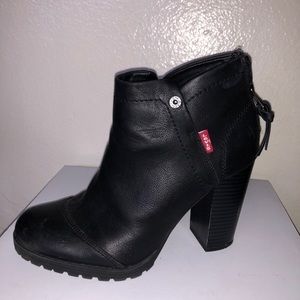 Levi Leather Boots Black